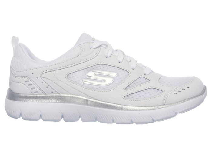 SKECHERS, sportieve damessneakers, met nappalederen afwerking 